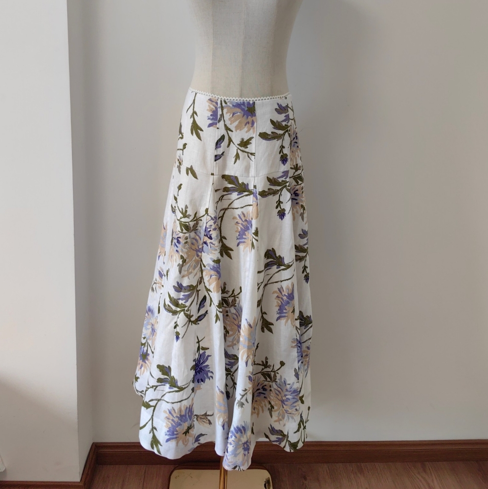 Reformation Anatolia Linen Two Piece Top And Skirt Set - Picture 8 of 15